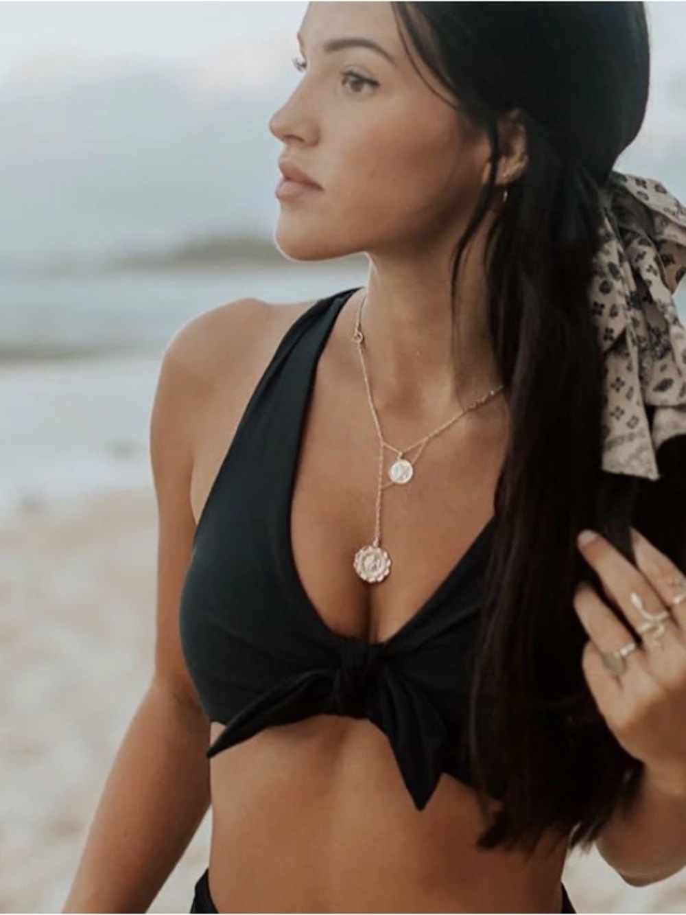 Albion Black Knot Front Bikini Top